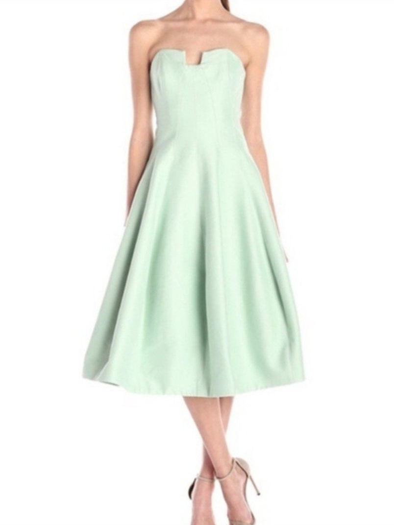 New Halston Heritage Structured Strapless Tulip Dress Size 0